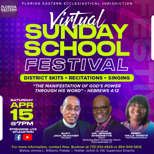 Virtual Sunday School Festival Florida Eastern Jurisdiction COGIC